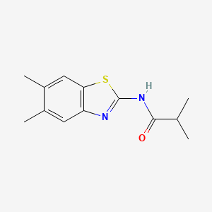 molecular formula C13H16N2OS B1182586 N-(5,6-dimethyl-1,3-benzothiazol-2-yl)-2-methylpropanamide 