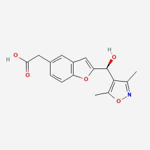 (S)-2-(2-((3,5-dimethylisoxazol-4-yl)(hydroxy)methyl)benzofuran-5-yl)acetic acid