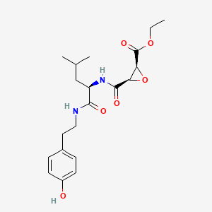 Ethyl (2S,3R)-3-(((R)-1-((4-hydroxyphenethyl)amino)-4-methyl-1-oxopentan-2-yl)carbamoyl)oxirane-2-carboxylate