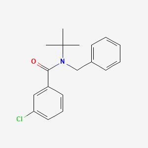 molecular formula C18H20ClNO B1182591 N-benzyl-N-(tert-butyl)-3-chlorobenzamide 