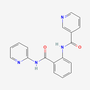 molecular formula C18H14N4O2 B1182592 N-[2-(pyridin-2-ylcarbamoyl)phenyl]pyridine-3-carboxamide 