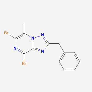 2-Benzyl-6,8-dibromo-5-methyl-[1,2,4]triazolo[1,5-a]pyrazine