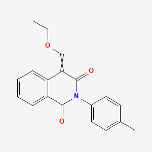 molecular formula C19H17NO3 B11825924 4-(Ethoxymethylidene)-2-(4-methylphenyl)isoquinoline-1,3-dione 