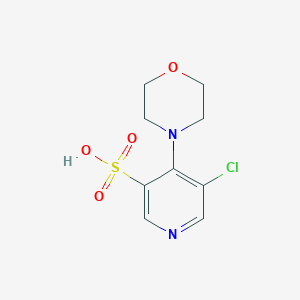 molecular formula C9H11ClN2O4S B11825970 5-Chloro-4-morpholinopyridine-3-sulfonic acid 