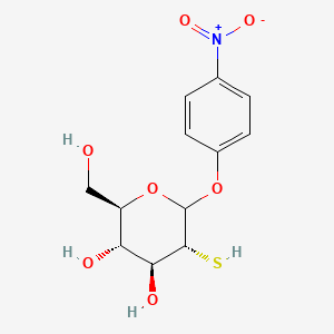 molecular formula C12H15NO7S B11826149 (2R,3S,4S,5R)-2-(hydroxymethyl)-6-(4-nitrophenoxy)-5-sulfanyloxane-3,4-diol 