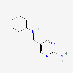 5-[(Cyclohexylamino)methyl]pyrimidin-2-amine