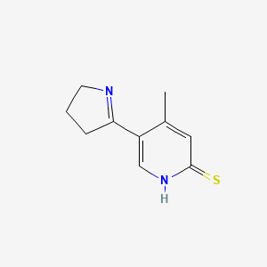 molecular formula C10H12N2S B11826162 5-(3,4-Dihydro-2H-pyrrol-5-yl)-4-methylpyridine-2-thiol 