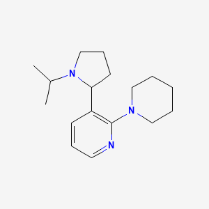 molecular formula C17H27N3 B11826173 3-(1-Isopropylpyrrolidin-2-yl)-2-(piperidin-1-yl)pyridine 