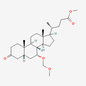 molecular formula C27H44O5 B11826253 Methyl (R)-4-((5R,7R,8R,9S,10S,13R,14S,17R)-7-(methoxymethoxy)-10,13-dimethyl-3-oxohexadecahydro-1H-cyclopenta[a]phenanthren-17-yl)pentanoate 