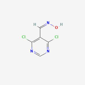 molecular formula C5H3Cl2N3O B11826268 (E)-4,6-Dichloropyrimidine-5-carbaldehyde oxime 