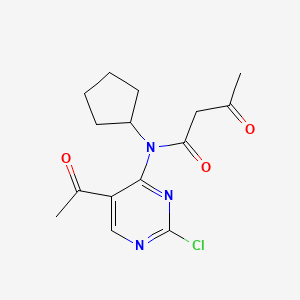 Butanamide, N-(5-acetyl-2-chloro-4-pyrimidinyl)-N-cyclopentyl-3-oxo-