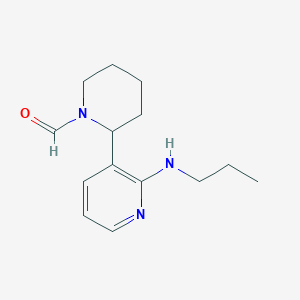 molecular formula C14H21N3O B11826275 2-(2-(Propylamino)pyridin-3-yl)piperidine-1-carbaldehyde 