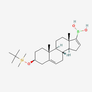 ((3S,8S,9S,10R,13S,14S)-3-((tert-butyldimethylsilyl)oxy)-10,13-dimethyl-2,3,4,7,8,9,10,11,12,13,14,15-dodecahydro-1H-cyclopenta[a]phenanthren-17-yl)boronic acid