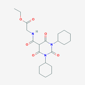 Ethyl 2-(1,3-Dicyclohexyl-2,4,6-trioxohexahydropyrimidine-5-carboxamido)acetate