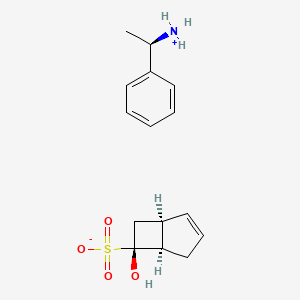 molecular formula C15H21NO4S B11826345 (R)-1-phenylethan-1-aminium (1S,5R,6R)-6-hydroxybicyclo[3.2.0]hept-2-ene-6-sulfonate 