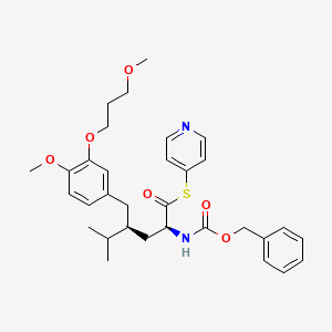 S-(pyridin-4-yl) (2S,4S)-2-(((benzyloxy)carbonyl)amino)-4-(4-methoxy-3-(3-methoxypropoxy)benzyl)-5-methylhexanethioate