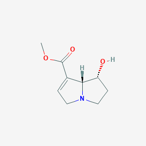 molecular formula C9H13NO3 B11826393 methyl (7R,8R)-7-hydroxy-5,6,7,8-tetrahydro-3H-pyrrolizine-1-carboxylate 