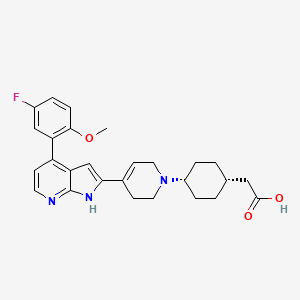 trans-4-[4-[4-(5-Fluoro-2-methoxyphenyl)-1H-pyrrolo[2,3-b]pyridin-2-yl]-3,6-dihydro-1(2H)-pyridinyl]cyclohexaneacetic acid