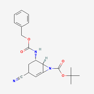 tert-butyl (5S,6R)-5-(((benzyloxy)carbonyl)amino)-3-cyano-7-azabicyclo[4.1.0]hept-1-ene-7-carboxylate