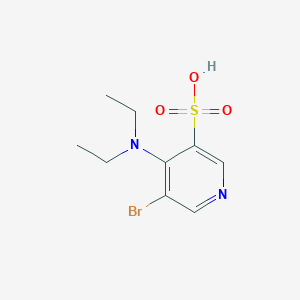 molecular formula C9H13BrN2O3S B11826566 5-Bromo-4-(diethylamino)pyridine-3-sulfonic acid 