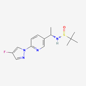 (R)-N-[(1S)-1-[6-(4-fluoropyrazol-1-yl)pyridin-3-yl]ethyl]-2-methylpropane-2-sulfinamide