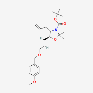 tert-butyl (5S)-4-allyl-5-((E)-3-((4-methoxybenzyl)oxy)prop-1-en-1-yl)-2,2-dimethyloxazolidine-3-carboxylate