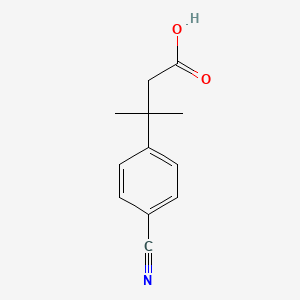 molecular formula C12H13NO2 B1182663 3-(4-Cyanophenyl)-3-methylbutanoic acid 