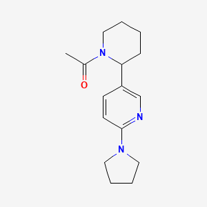 1-(2-(6-(Pyrrolidin-1-yl)pyridin-3-yl)piperidin-1-yl)ethanone