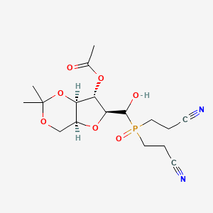 [(4aS,6S,7S,7aR)-6-[bis(2-cyanoethyl)phosphoryl-hydroxymethyl]-2,2-dimethyl-4a,6,7,7a-tetrahydro-4H-furo[3,2-d][1,3]dioxin-7-yl] acetate