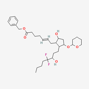 Benzyl 7-[2-(4,4-difluoro-3-hydroxyoctyl)-5-hydroxy-3-(oxan-2-yloxy)cyclopentyl]hept-5-enoate