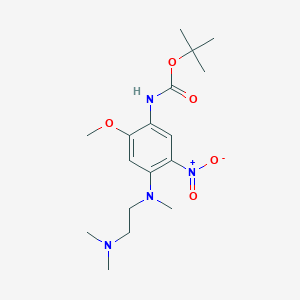 Tert-butyl (4-((2-(dimethylamino)ethyl)(methyl)amino)-2-methoxy-5-nitrophenyl)carbamate