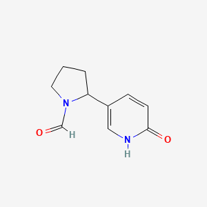 molecular formula C10H12N2O2 B11826697 2-(6-Oxo-1,6-dihydropyridin-3-yl)pyrrolidine-1-carbaldehyde 