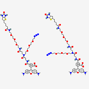 molecular formula C114H158N22O28S2 B11826720 TAMRA-Azide-PEG-Biotin 