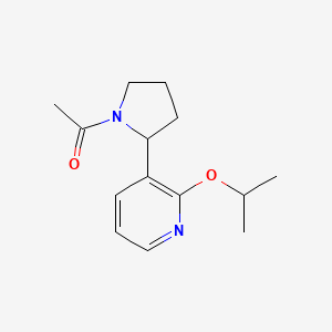 molecular formula C14H20N2O2 B11826738 1-(2-(2-Isopropoxypyridin-3-yl)pyrrolidin-1-yl)ethanone 