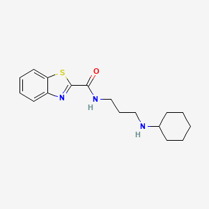 N-[3-(cyclohexylamino)propyl]-1,3-benzothiazole-2-carboxamide