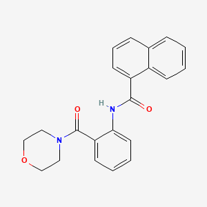 molecular formula C22H20N2O3 B1182705 N-[2-(4-morpholinylcarbonyl)phenyl]-1-naphthamide 