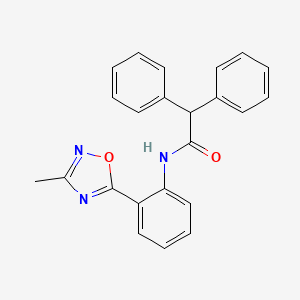 molecular formula C23H19N3O2 B1182707 N-[2-(3-methyl-1,2,4-oxadiazol-5-yl)phenyl]-2,2-diphenylacetamide 