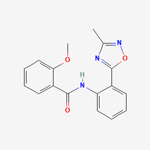 molecular formula C17H15N3O3 B1182708 2-methoxy-N-[2-(3-methyl-1,2,4-oxadiazol-5-yl)phenyl]benzamide 