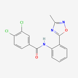 3,4-dichloro-N-[2-(3-methyl-1,2,4-oxadiazol-5-yl)phenyl]benzamide