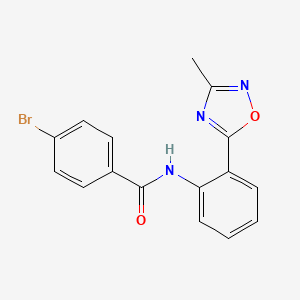 molecular formula C16H12BrN3O2 B1182711 4-bromo-N-[2-(3-methyl-1,2,4-oxadiazol-5-yl)phenyl]benzamide 