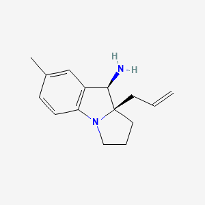 molecular formula C15H20N2 B11827161 (9R,9aR)-7-methyl-9a-(prop-2-en-1-yl)-1H,2H,3H,9H,9aH-benzo[b]pyrrolizin-9-amine 