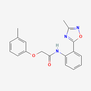 molecular formula C18H17N3O3 B1182717 N-[2-(3-methyl-1,2,4-oxadiazol-5-yl)phenyl]-2-(3-methylphenoxy)acetamide 
