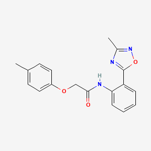molecular formula C18H17N3O3 B1182718 N-[2-(3-methyl-1,2,4-oxadiazol-5-yl)phenyl]-2-(4-methylphenoxy)acetamide 