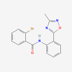 molecular formula C16H12BrN3O2 B1182719 2-bromo-N-[2-(3-methyl-1,2,4-oxadiazol-5-yl)phenyl]benzamide 