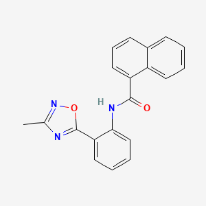 molecular formula C20H15N3O2 B1182720 N-[2-(3-methyl-1,2,4-oxadiazol-5-yl)phenyl]-1-naphthamide 