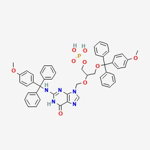 1,9-Dihydro-9-[[1-[[(4-methoxyphenyl)diphenylmethoxy]methyl]-2-(phosphonooxy)ethoxy]methyl]-2-[[(4-methoxyphenyl)diphenylmethyl]amino]-6H-purin-6-one