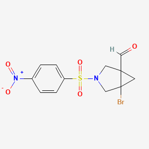 5-Bromo-3-(4-nitrobenzenesulfonyl)-3-azabicyclo[3.1.0]hexane-1-carbaldehyde