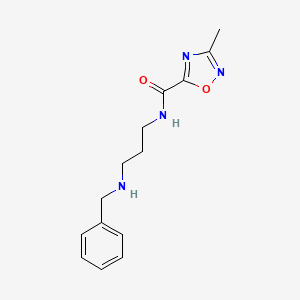 N-[3-(benzylamino)propyl]-3-methyl-1,2,4-oxadiazole-5-carboxamide
