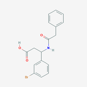 3-(3-Bromophenyl)-3-(2-phenylacetamido)propanoic acid