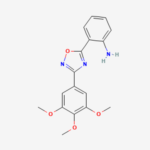 molecular formula C17H17N3O4 B1182726 2-[3-(3,4,5-Trimethoxyphenyl)-1,2,4-oxadiazol-5-yl]aniline 